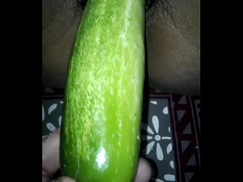 Playing pussy using bitter melon