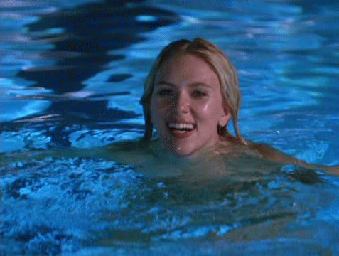 best of Pool skinny blonde swimming