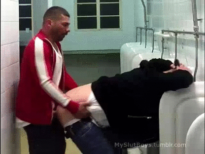 Public restroom masturbation