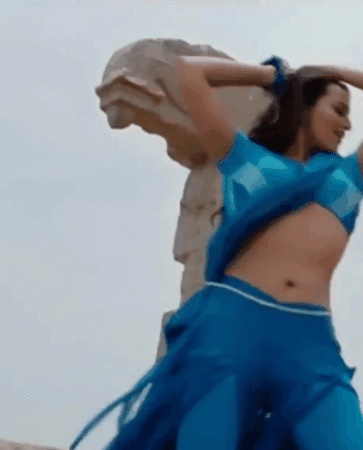 Girls wearing sari showing huge