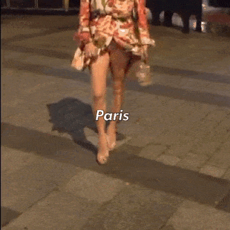 Barefoot girl walks park