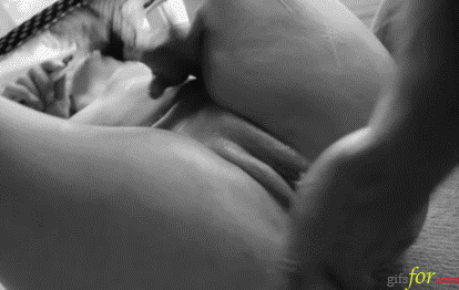 Close view fingering fisting pussy hole same time