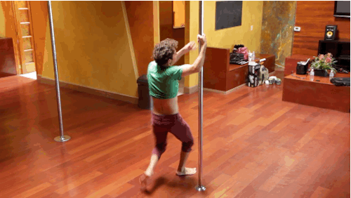 Fry S. reccomend taking turns dance pole
