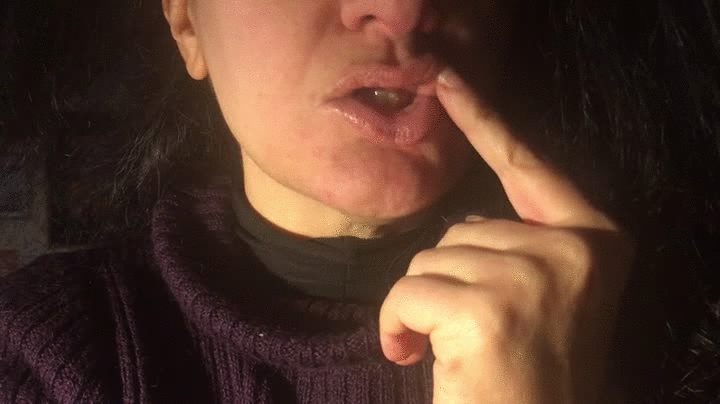 Oral fixation long tongue finger sucking