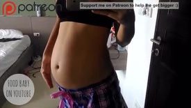 Food baby bloated sexy belly