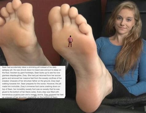 Giantess zoey shrunken foot slave